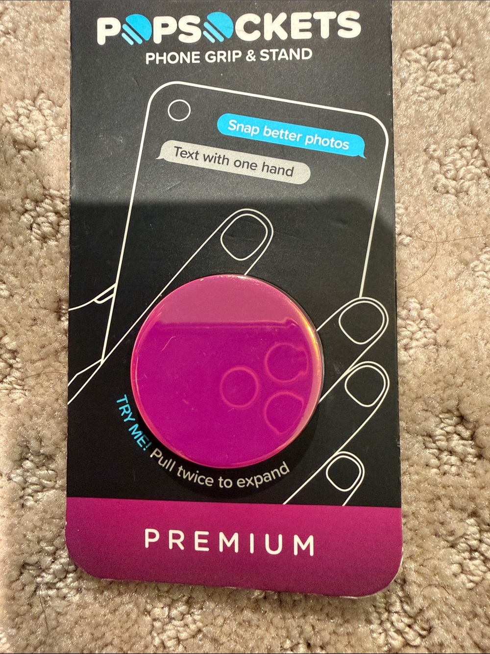 PopSocket Premium Phone Grip & Stand - Magenta Purple